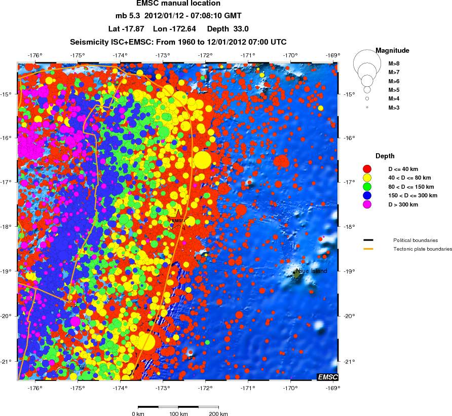 regional historical seismicity