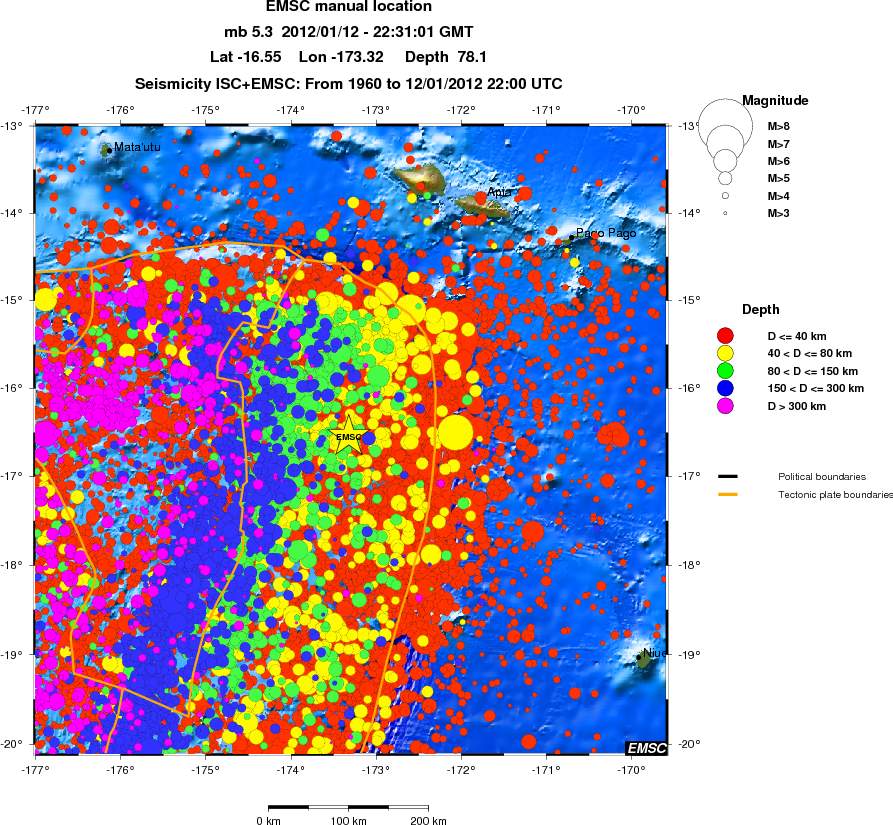 regional historical seismicity