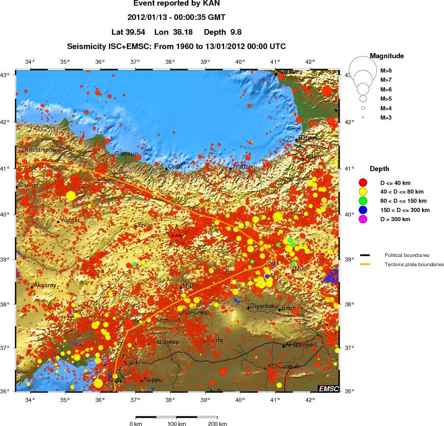 regional historical seismicity