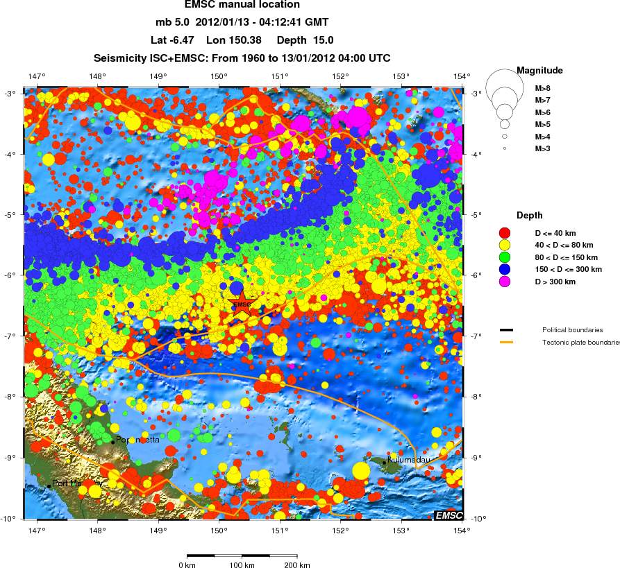 regional historical seismicity