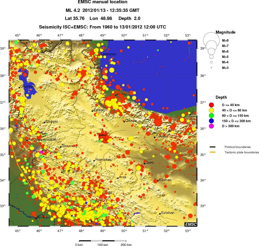 regional historical seismicity