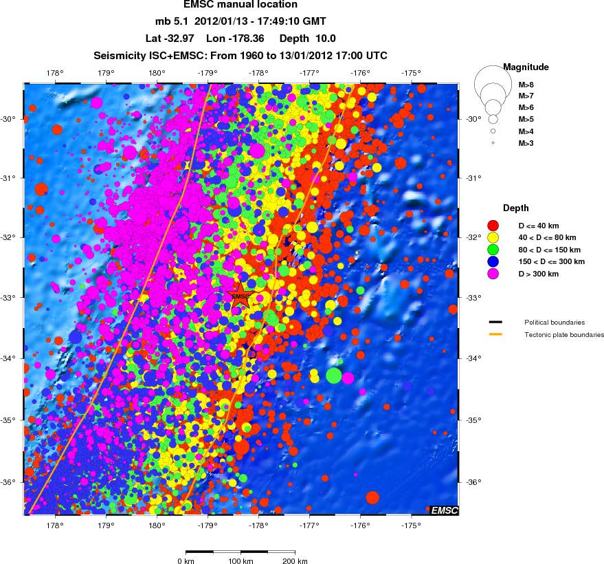 regional historical seismicity