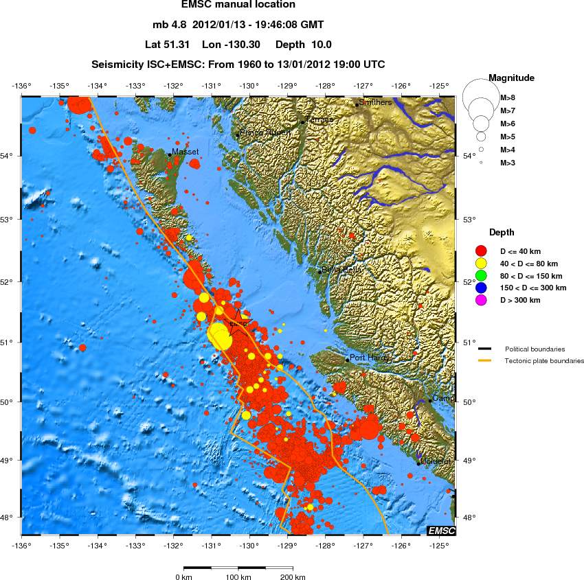 regional historical seismicity