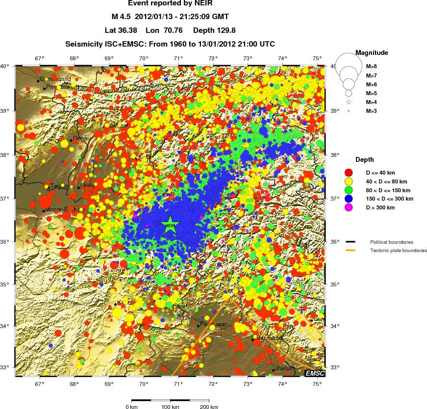 regional historical seismicity