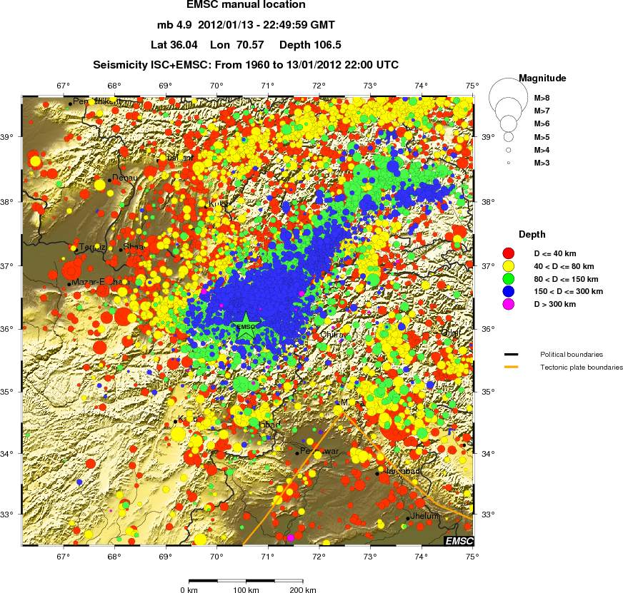 regional historical seismicity