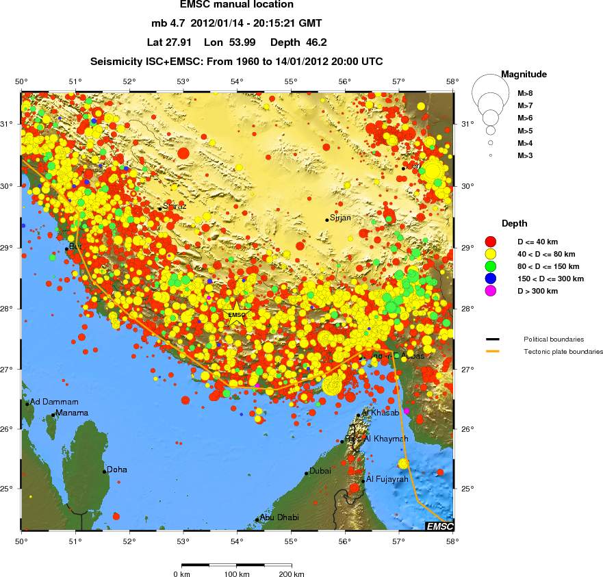 regional historical seismicity