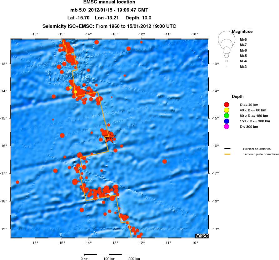 regional historical seismicity