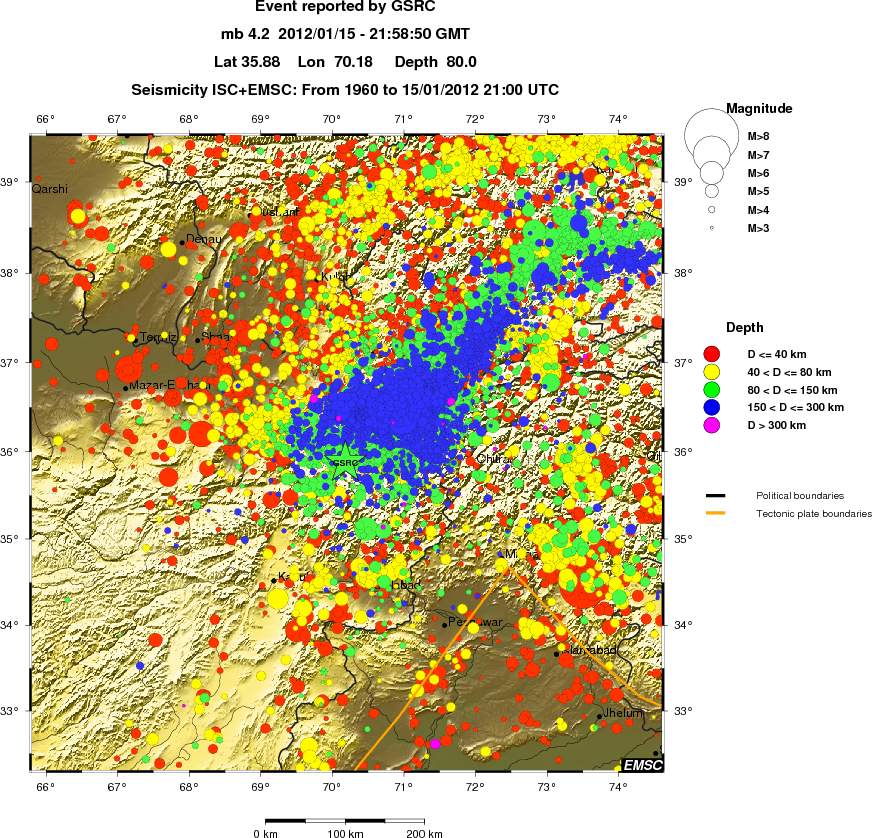 regional historical seismicity