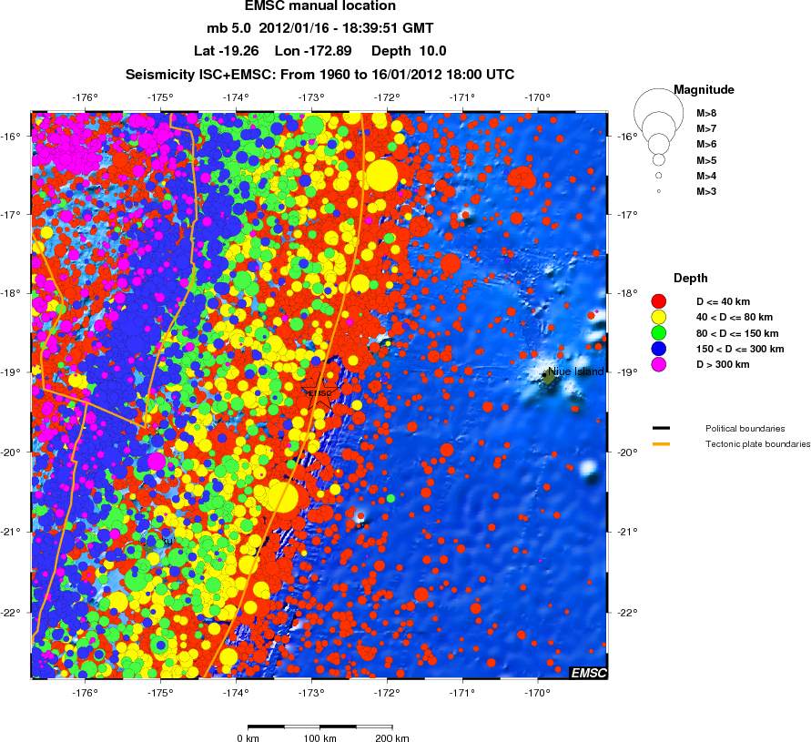 regional historical seismicity