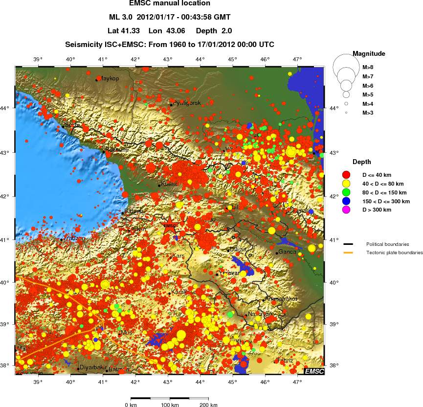 regional historical seismicity