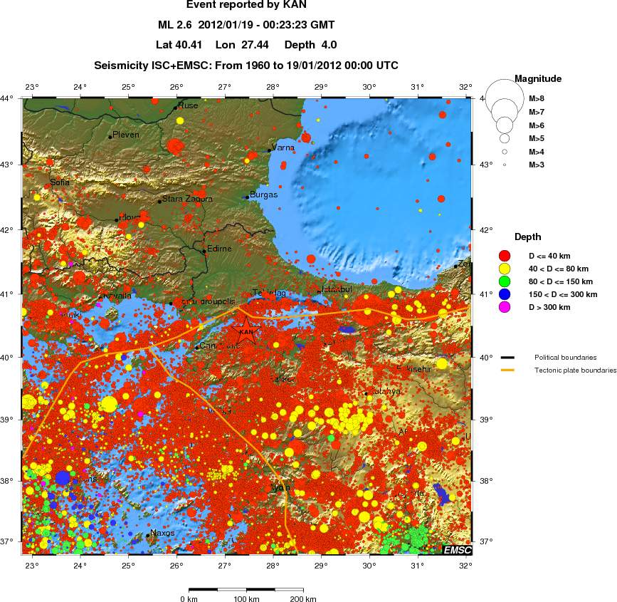 regional historical seismicity