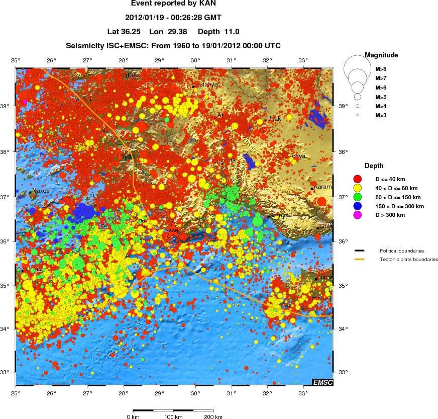 regional historical seismicity