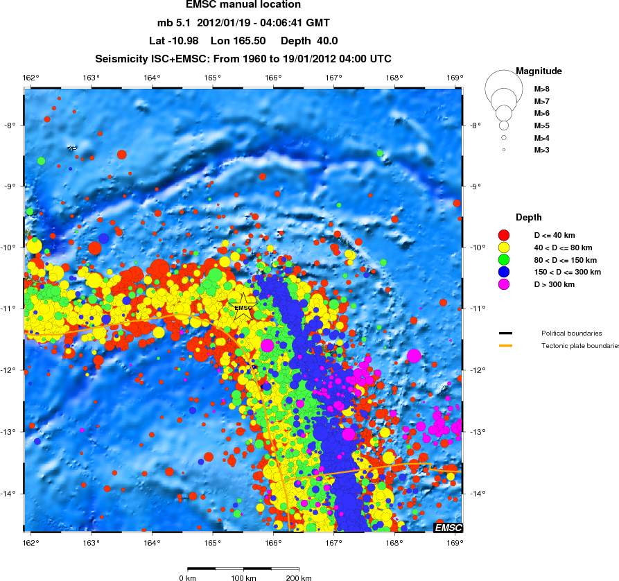 regional historical seismicity