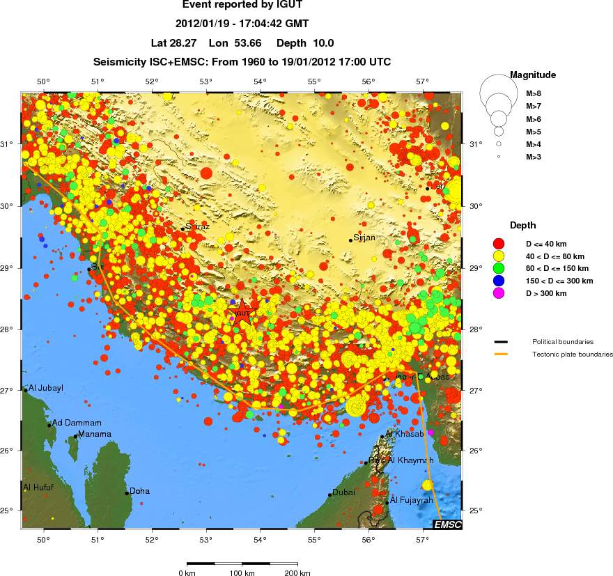 regional historical seismicity