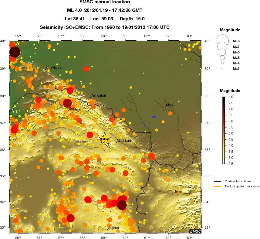 regional magnitude historical seismicity