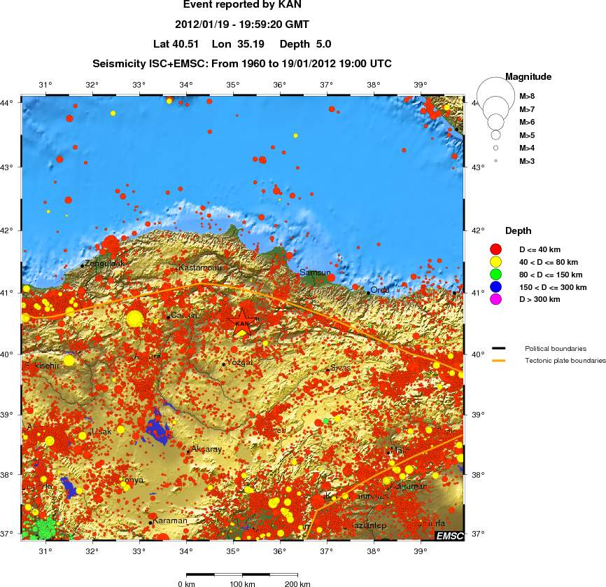 regional historical seismicity