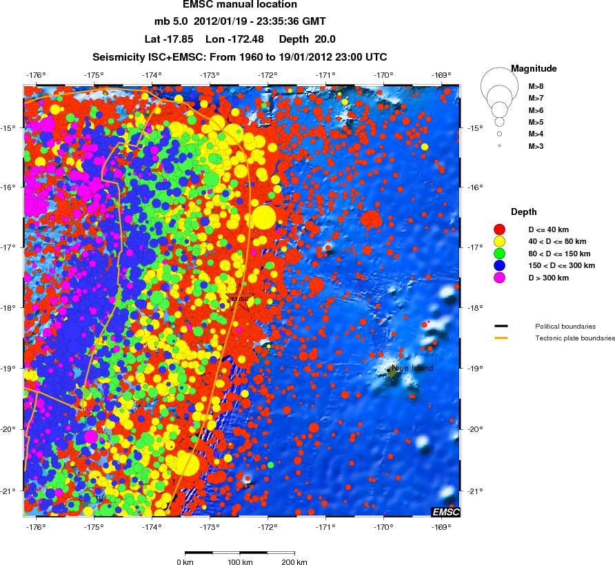 regional historical seismicity