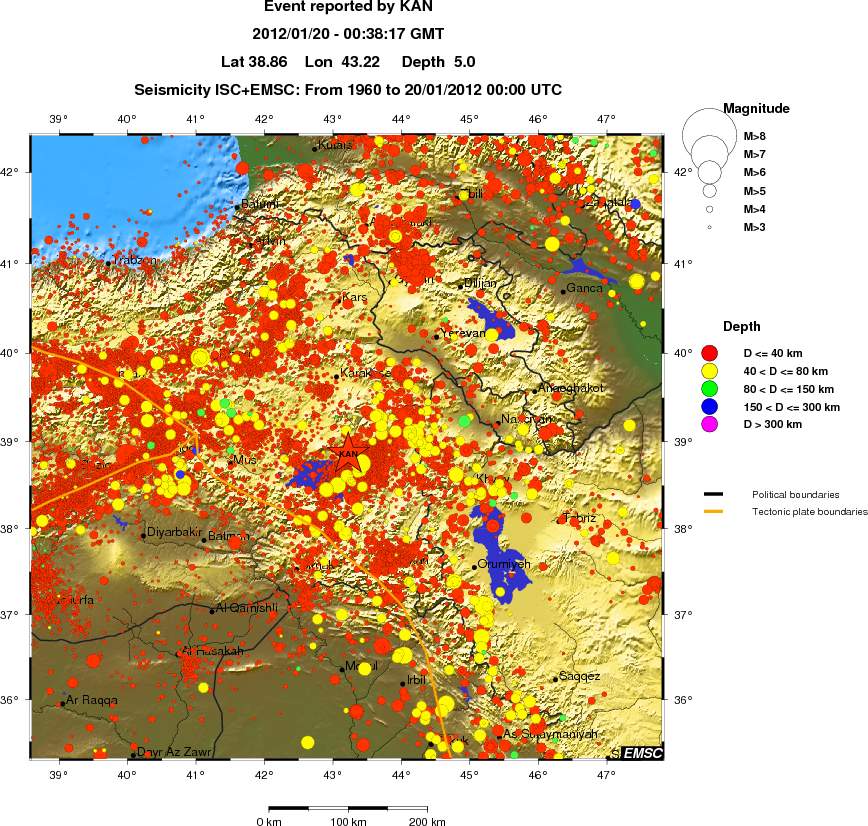 regional historical seismicity
