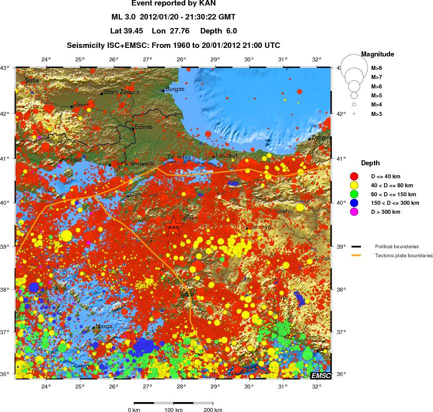 regional historical seismicity