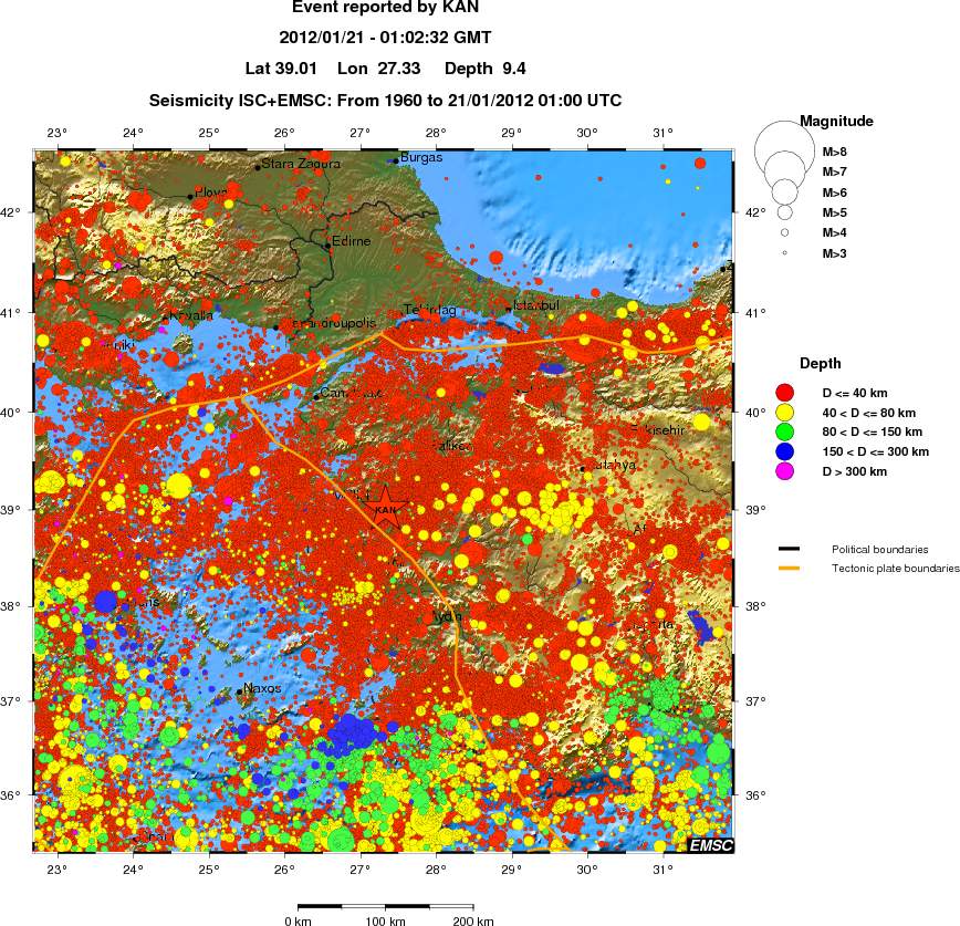regional historical seismicity