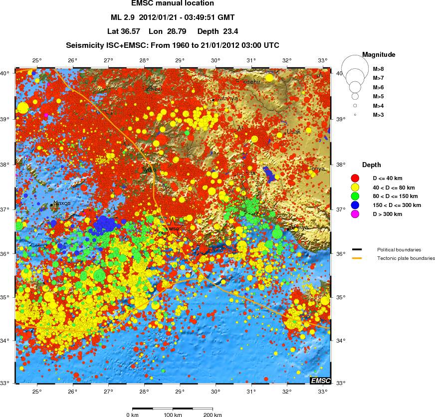 regional historical seismicity