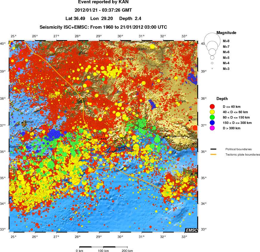 regional historical seismicity