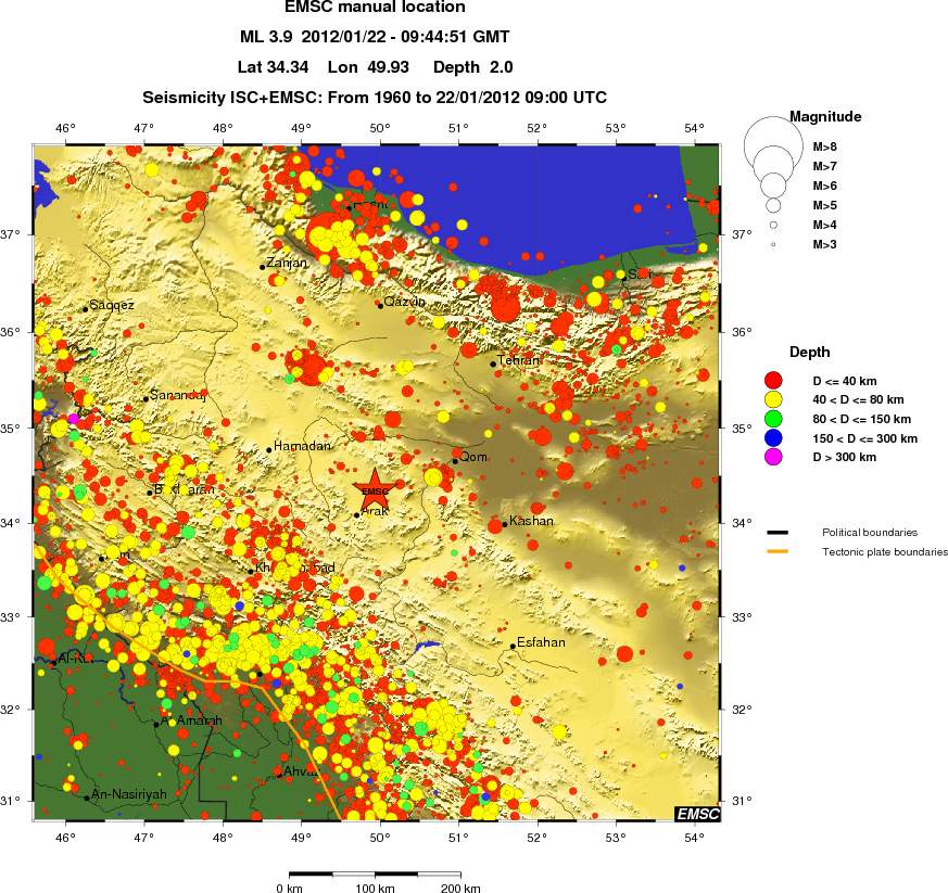 regional historical seismicity