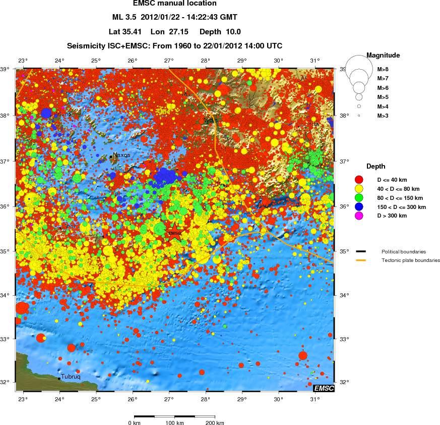 regional historical seismicity
