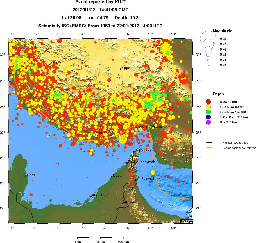 regional historical seismicity