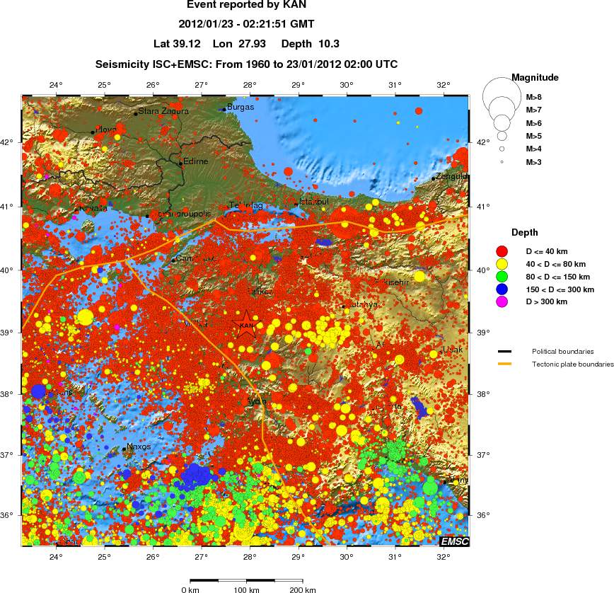 regional historical seismicity