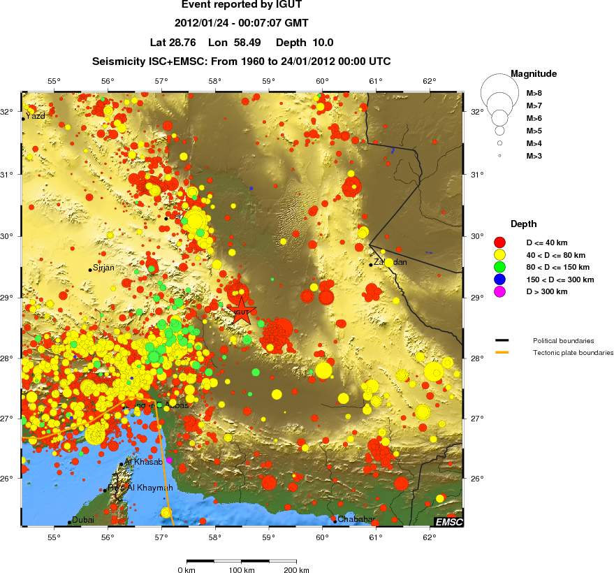 regional historical seismicity