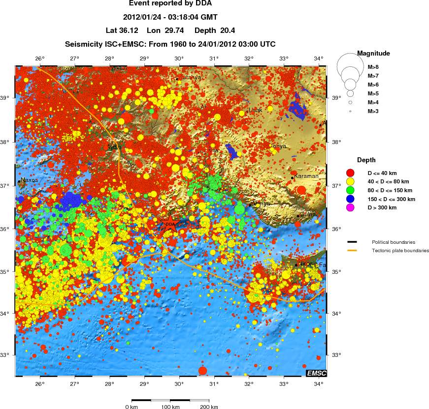regional historical seismicity