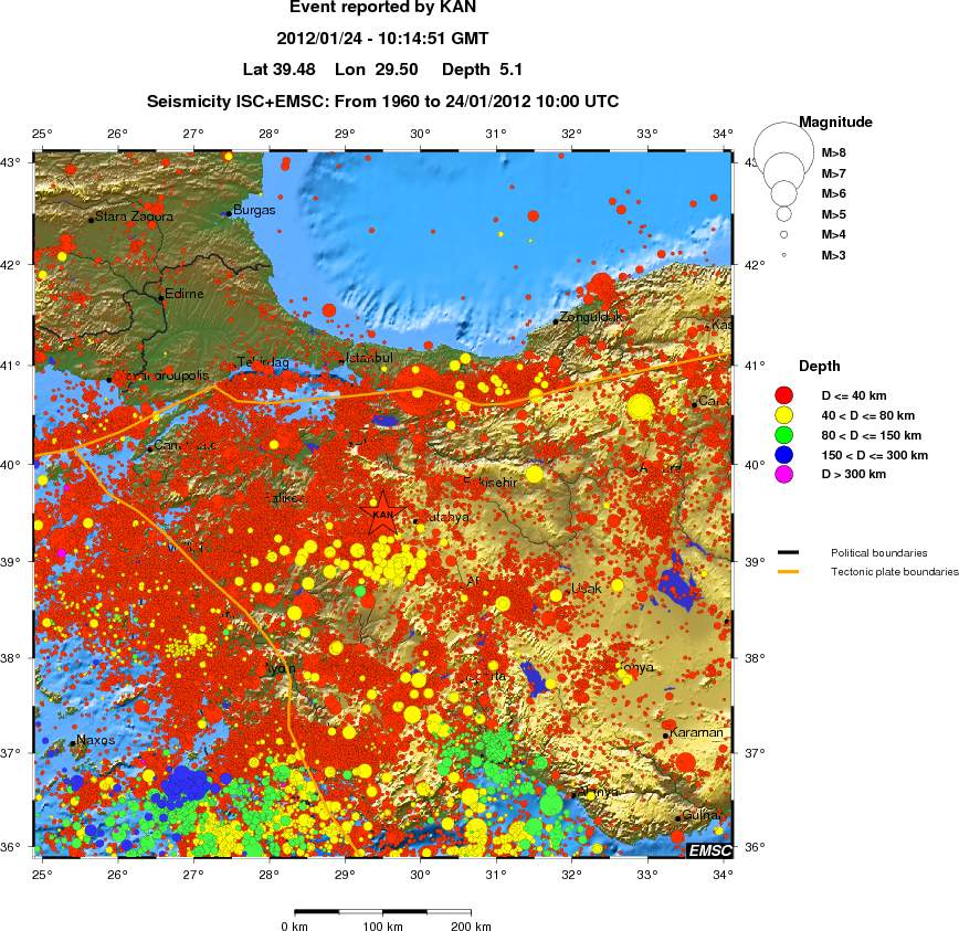 regional historical seismicity