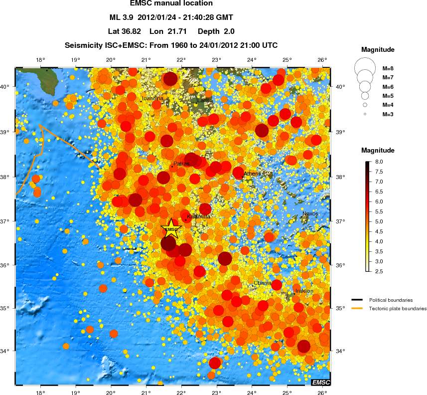regional magnitude historical seismicity
