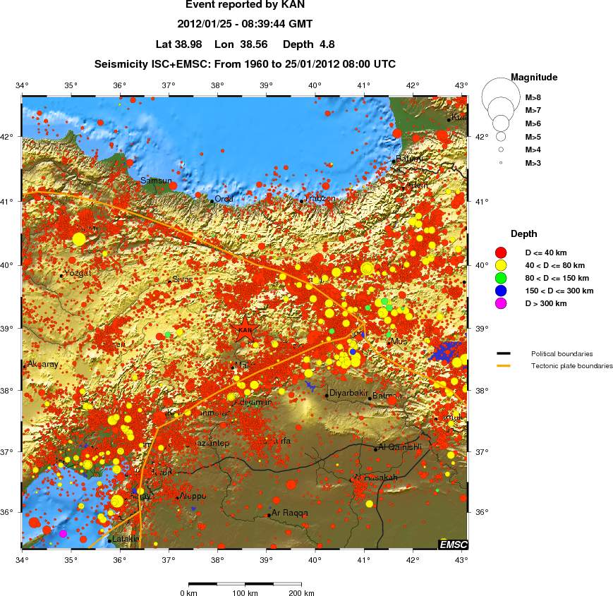 regional historical seismicity