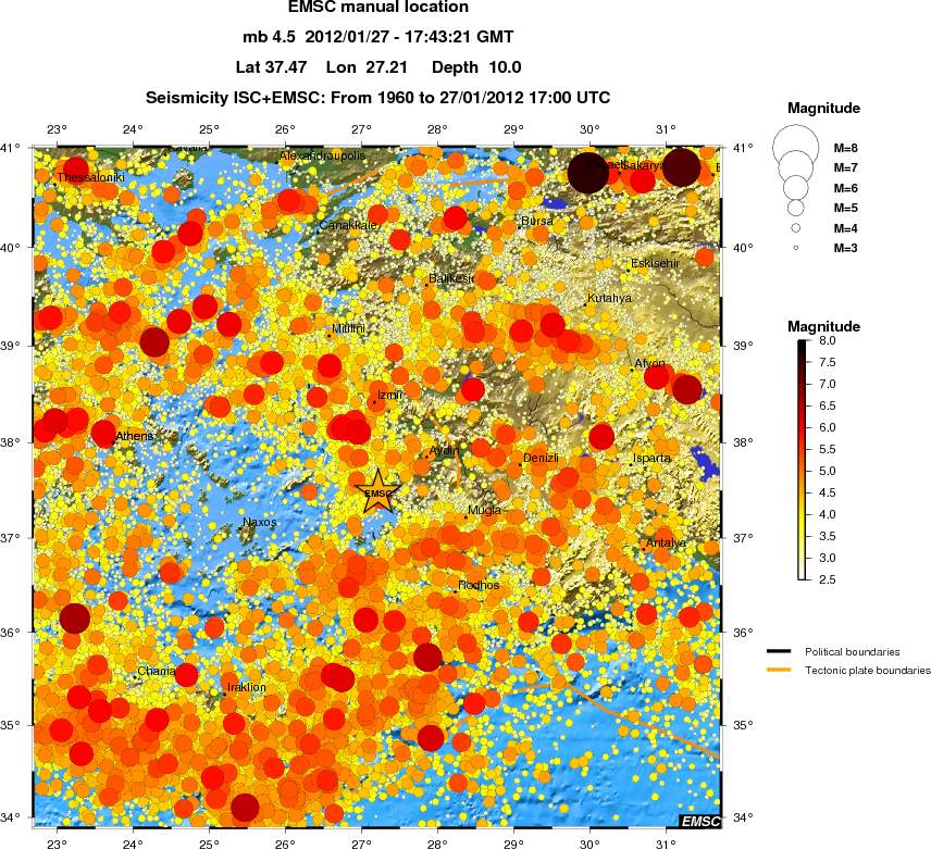regional magnitude historical seismicity