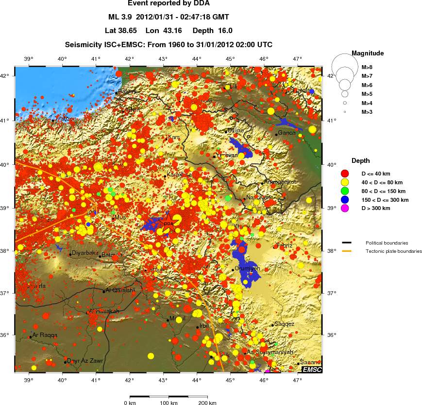 regional historical seismicity