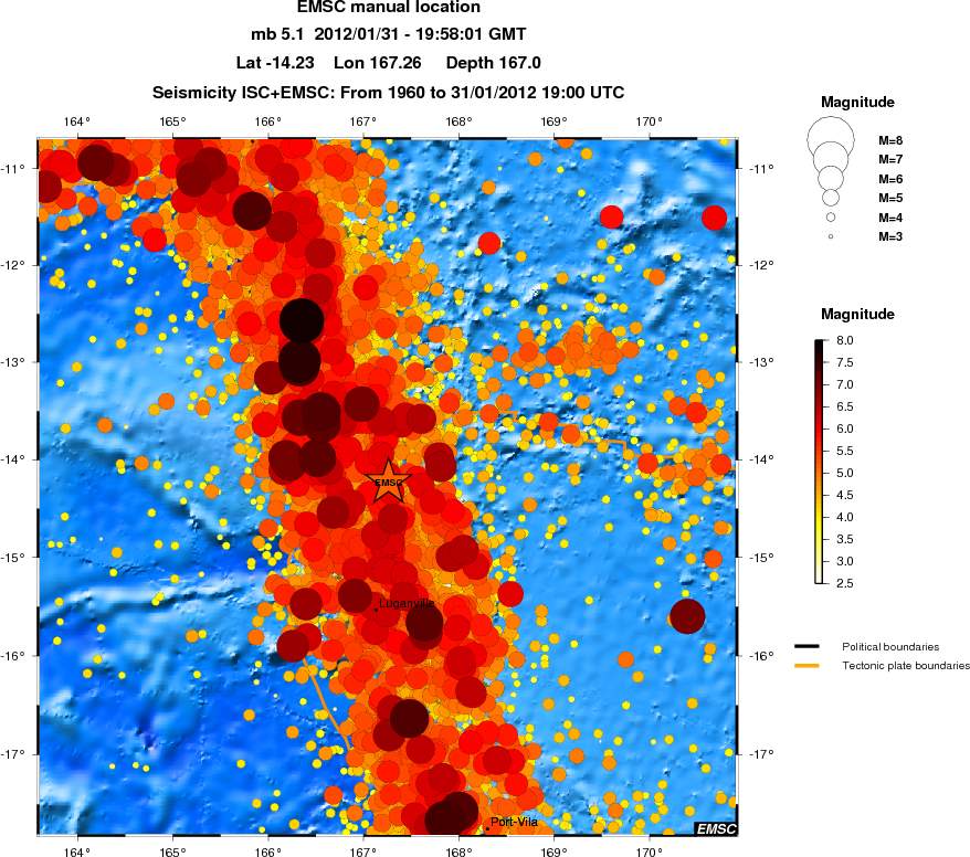 regional magnitude historical seismicity