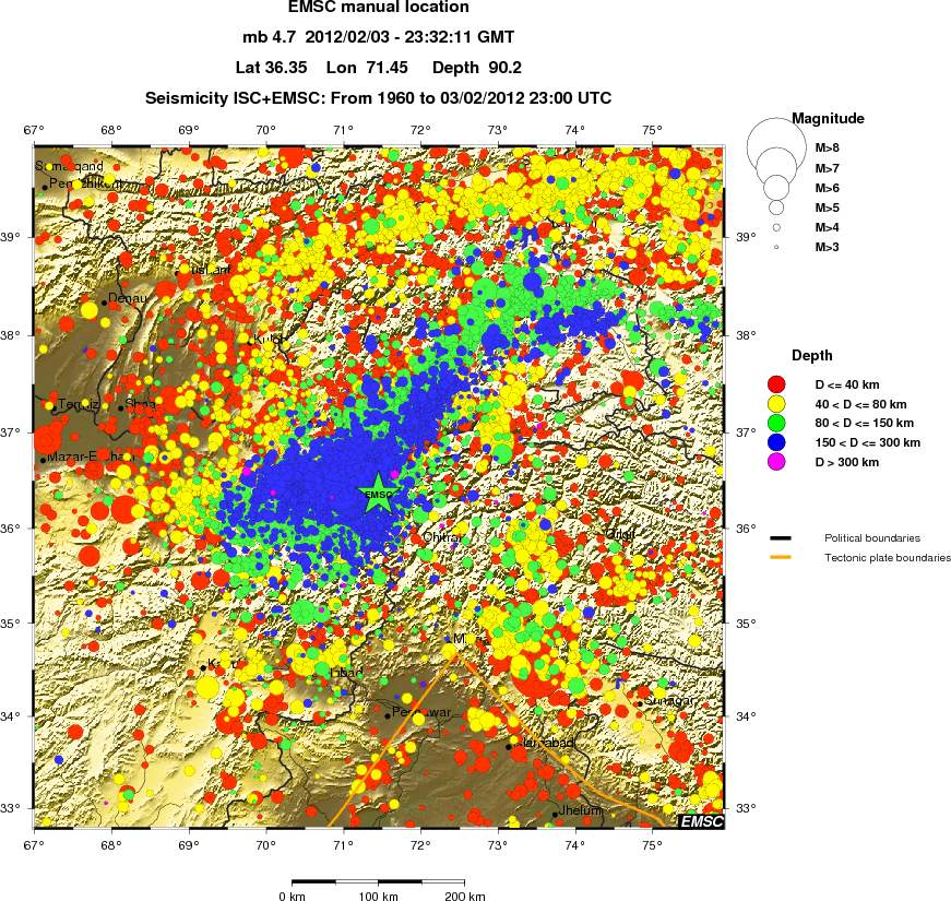 regional historical seismicity