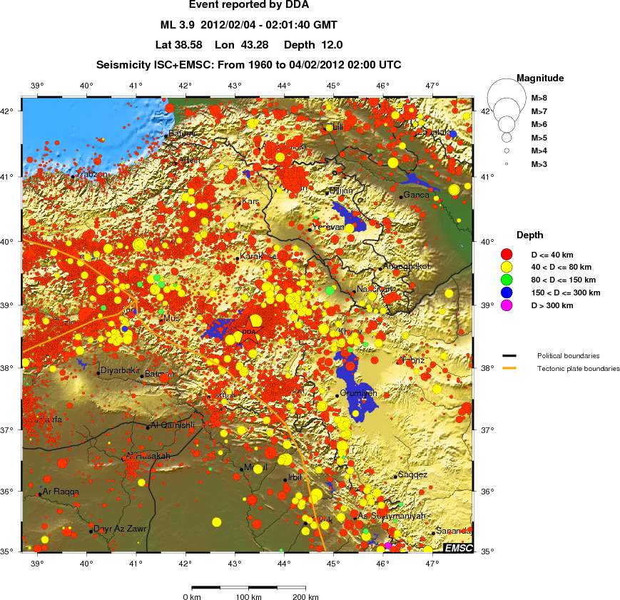 regional historical seismicity