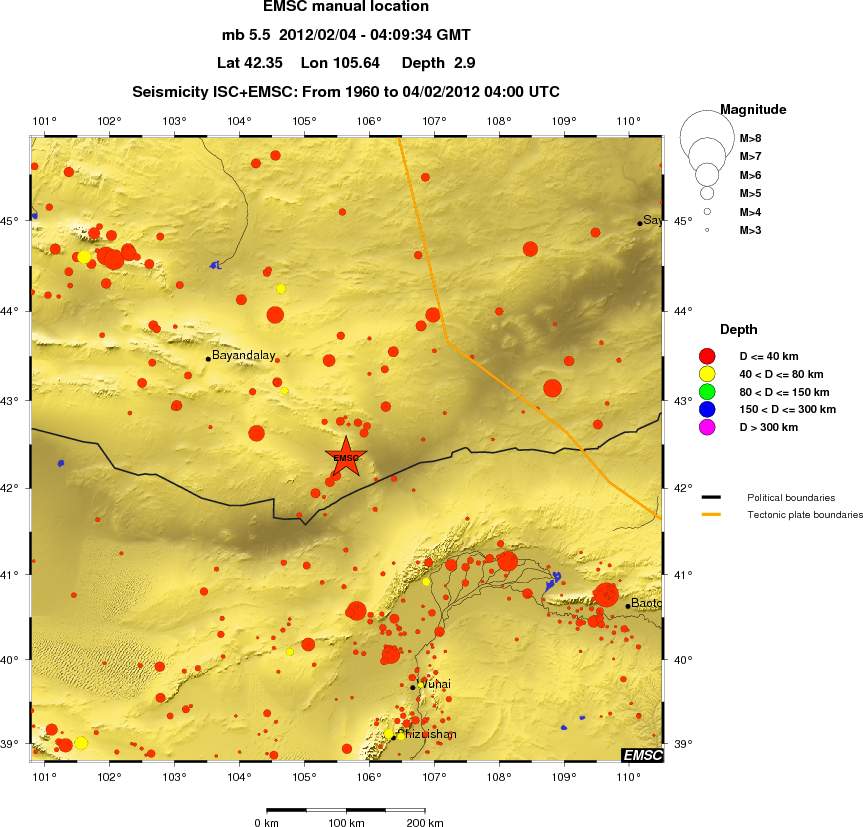 regional historical seismicity