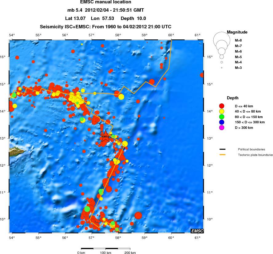 regional historical seismicity