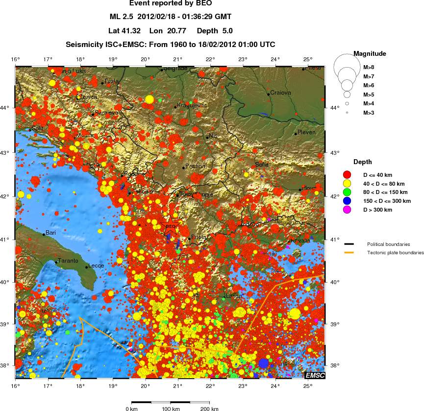 regional historical seismicity