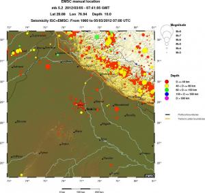 regional historical seismicity
