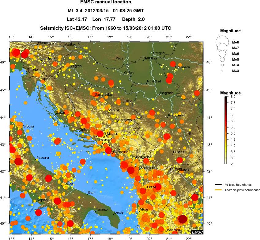 regional magnitude historical seismicity