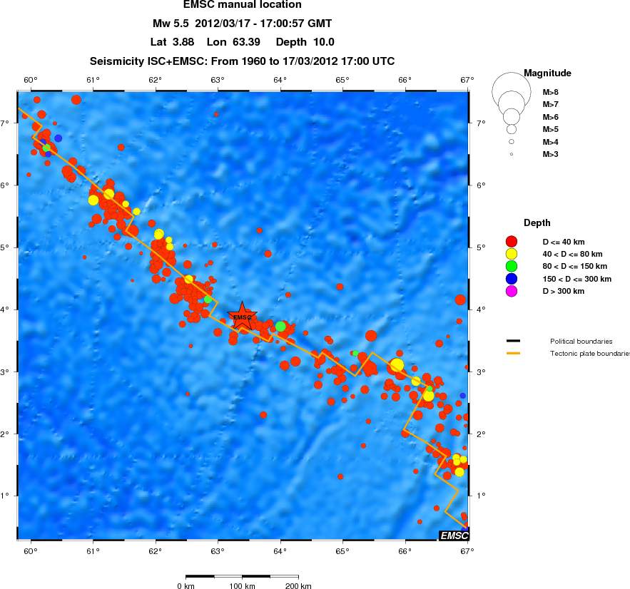 regional historical seismicity