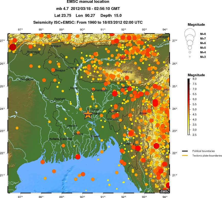 regional magnitude historical seismicity