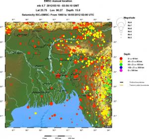 regional historical seismicity