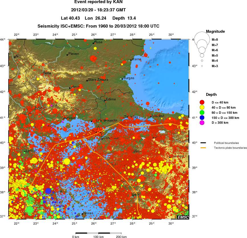 regional historical seismicity