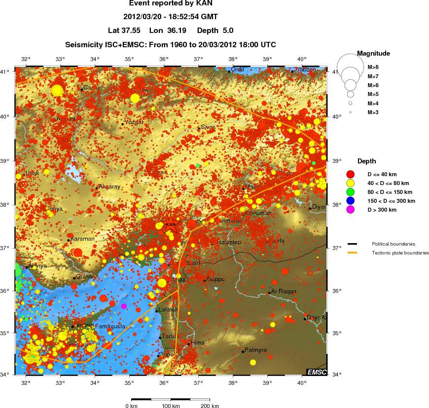regional historical seismicity